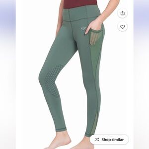 TuffRider Women's Minerva EquiCool Tights - Duck Green riding leggings XL